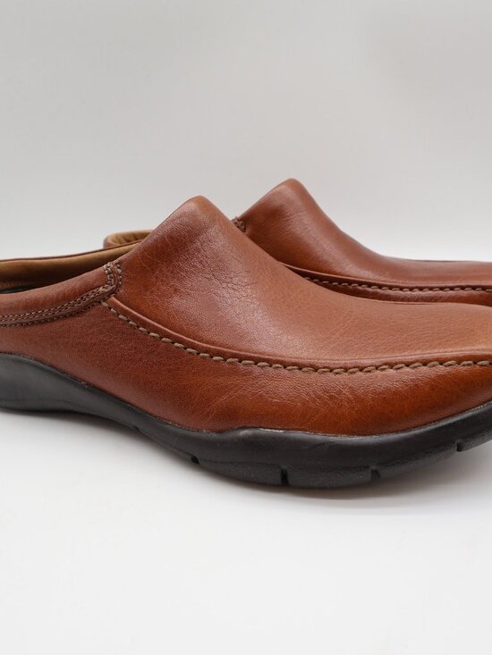Hush Puppies Zoom Clogs Mens 10 Tan Leather Slip On Comfort Shoes main image 8